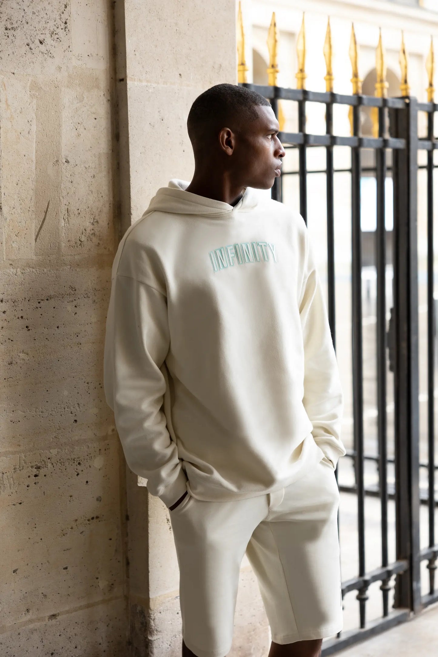 Hoodie Men Beige