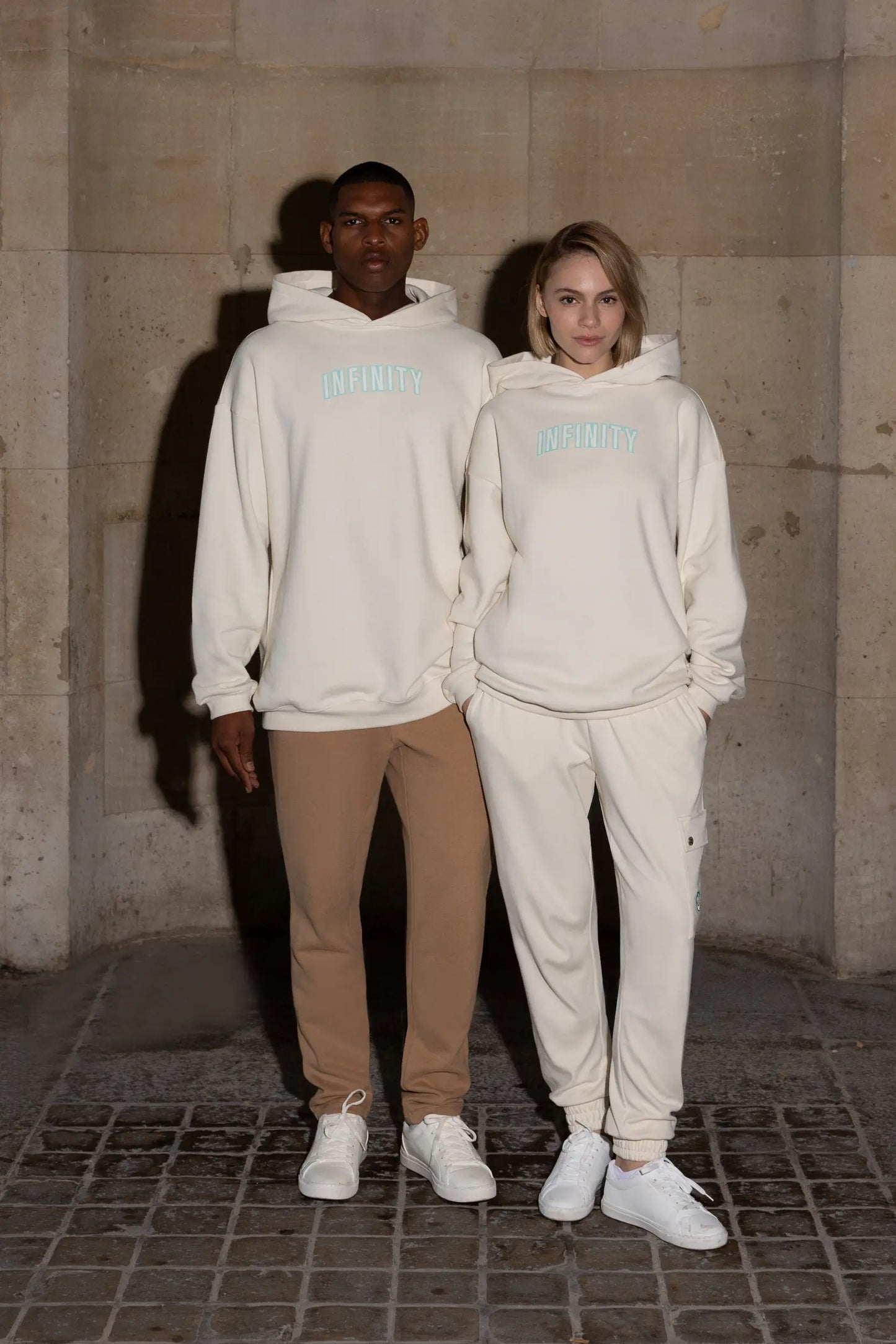 Hoodie Men Beige